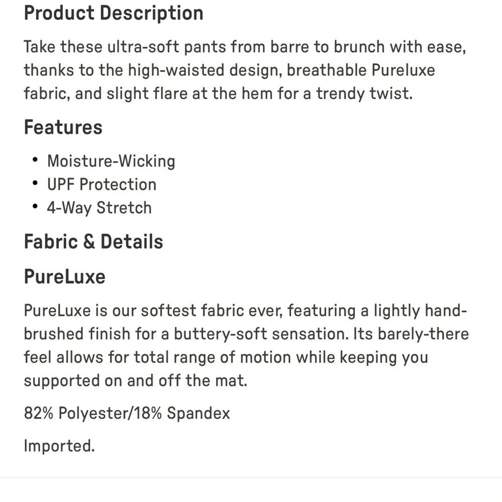 NWOT Fabletics Oasis Pureluxe High-Waisted Kick Flare - Deep Plum - Picture 6 of 6